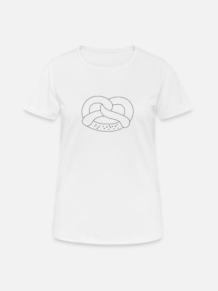 Brezel - Frauen T-Shirt atmungsaktiv - Weiß