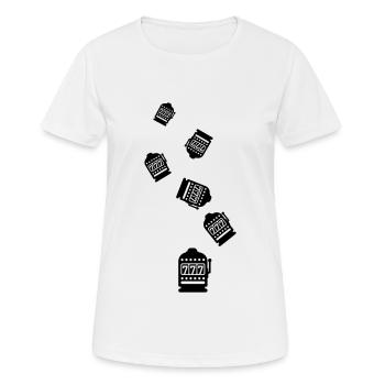 One-armed bandit silhouette icon - Women's Breathable T-Shirt - white - Front - AI Model Female 172 dark (172cm)