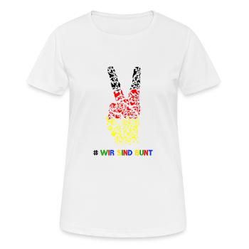 Nous sommes colorés - T-shirt respirant Femme - blanc - Devant - AI Model Female 172 dark (172cm)
