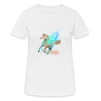 flying horse,horse with wings,horse,graffiti - Women's Breathable T-Shirt - white - Front - AI Model Female 172 dark (172cm)
