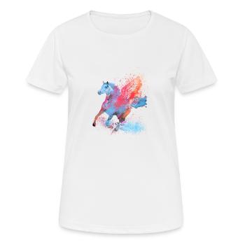 flying horse,horse with wings,horse,graffiti - Women's Breathable T-Shirt - white - Front - AI Model Female 172 dark (172cm)
