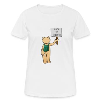 Back to School - Frauen T-Shirt atmungsaktiv - Weiß - Vorne - AI Model Female 172 dark (172cm)