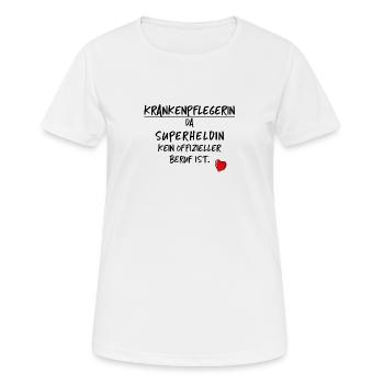 Krankenpflegerin Pflegerin Krankenschwester Liebe - Frauen T-Shirt atmungsaktiv - Weiß - Vorne - AI Model Female 172 dark (172cm)
