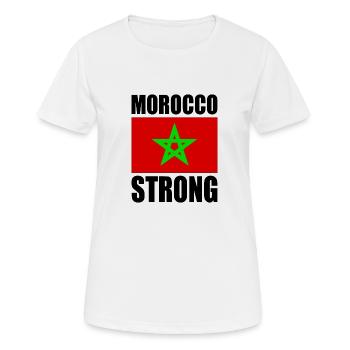 Morocco strong - T-shirt respirant Femme - blanc - Devant - AI Model Female 172 dark (172cm)