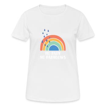No Rain No Rainbows - Women's Breathable T-Shirt - white - Front - AI Model Female 172 dark (172cm)