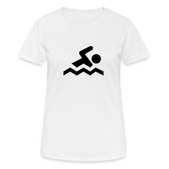 swimmer - Women's Breathable T-Shirt - white - Front - AI Model Female 172 dark (172cm)