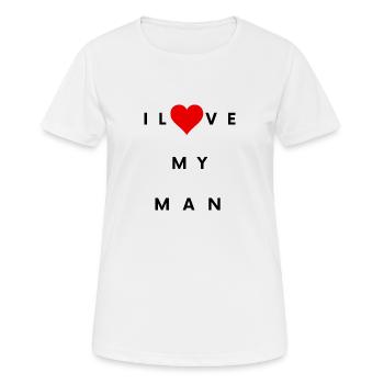 T-Shirts und Gadgets mit Liebesbotschaft - Frauen T-Shirt atmungsaktiv - Weiß - Vorne - AI Model Female 172 dark (172cm)
