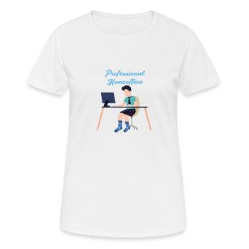 Professionnel, Bureau à domicile, Travail, Bureau - T-shirt respirant Femme - blanc - Devant - AI Model Female 172 dark (172cm)