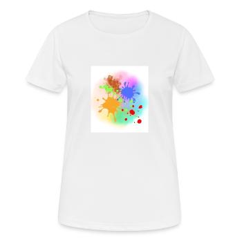 Splashes of colour - Women's Breathable T-Shirt - white - Front - AI Model Female 172 dark (172cm)