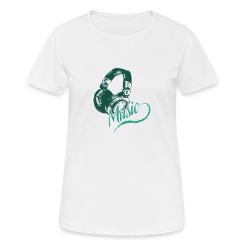 DJ - T-shirt respirant Femme - blanc - Devant - AI Model Female 172 dark (172cm)
