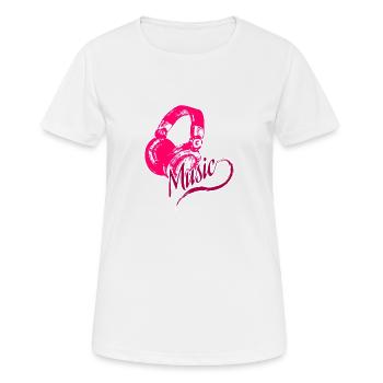 DJ - Women's Breathable T-Shirt - white - Front - AI Model Female 172 dark (172cm)