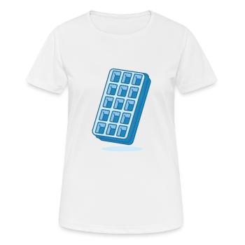 Blaue Waffel - Frauen T-Shirt atmungsaktiv - Weiß - Vorne - AI Model Female 172 dark (172cm)