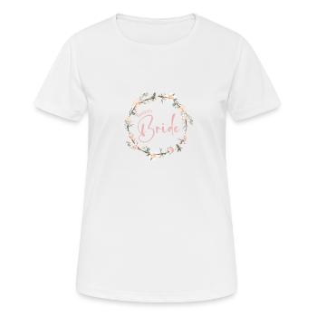 Équipe Bride! - T-shirt respirant Femme - blanc - Devant - AI Model Female 172 dark (172cm)
