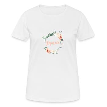 Mariée! Grün-Pastell-Kranz - Frauen T-Shirt atmungsaktiv - Weiß - Vorne - AI Model Female 172 dark (172cm)