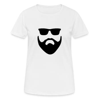 Bart - Frauen T-Shirt atmungsaktiv - Weiß - Vorne - AI Model Female 172 dark (172cm)