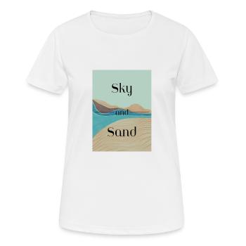 SKY AND SAND - T-shirt respirant Femme - blanc - Devant - AI Model Female 172 dark (172cm)