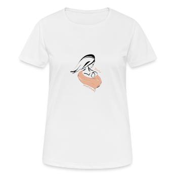 Design Porte mmon nom - T-shirt respirant Femme - blanc - Devant - AI Model Female 172 dark (172cm)