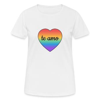 Te amo I love you auf Spanisch - Frauen T-Shirt atmungsaktiv - Weiß - Vorne - AI Model Female 172 dark (172cm)