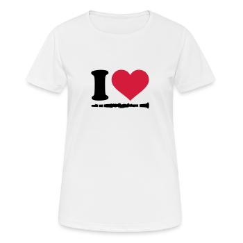Klarinette - Frauen T-Shirt atmungsaktiv - Weiß - Vorne - AI Model Female 172 dark (172cm)
