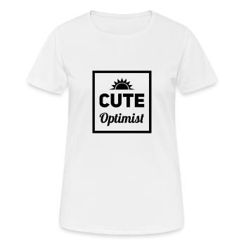 Bébé - Optimisme mignon - T-shirt respirant Femme - blanc - Devant - AI Model Female 172 dark (172cm)