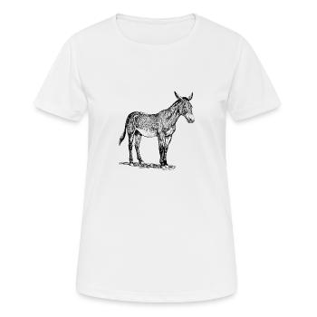 ass - Women's Breathable T-Shirt - white - Front - AI Model Female 172 dark (172cm)