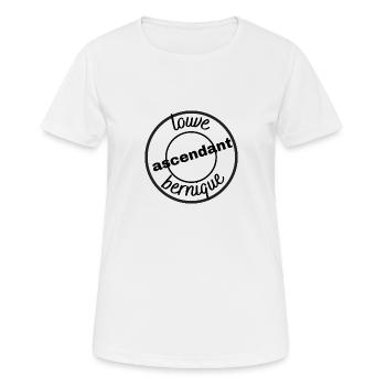 louve ascendant bernique - T-shirt respirant Femme - blanc - Devant - AI Model Female 172 dark (172cm)
