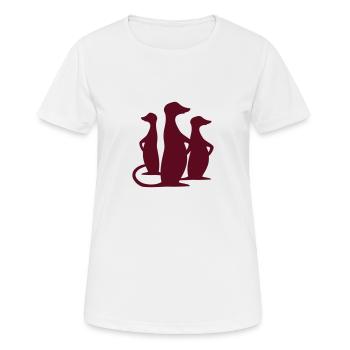 erdmännchen - Frauen T-Shirt atmungsaktiv - Weiß - Vorne - AI Model Female 172 dark (172cm)