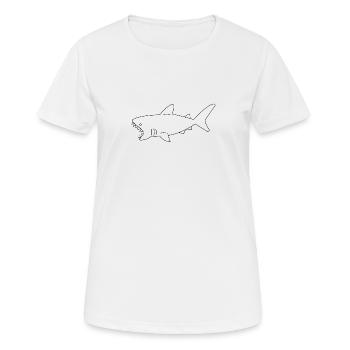 Shark - Women's Breathable T-Shirt - white - Front - AI Model Female 172 dark (172cm)