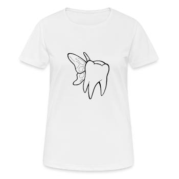 Zahnfee Zahn - Frauen T-Shirt atmungsaktiv - Weiß - Vorne - AI Model Female 172 dark (172cm)