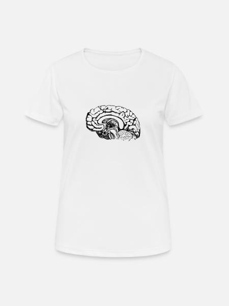 Gehirn Anatomie - Frauen T-Shirt atmungsaktiv - Weiß
