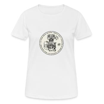 AWO Touren Motor hellgrau - Frauen T-Shirt atmungsaktiv - Weiß - Vorne - AI Model Female 172 dark (172cm)