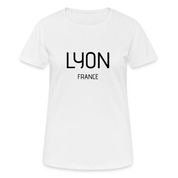 Lyon - Frauen T-Shirt atmungsaktiv - Weiß - Vorne - AI Model Female 172 dark (172cm)