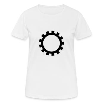 Zahnrad Zahnkranz 1c - Frauen T-Shirt atmungsaktiv - Weiß - Vorne - AI Model Female 172 dark (172cm)