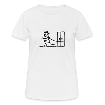 Mover - Entreprise de déménagement - T-shirt respirant Femme - blanc - Devant - AI Model Female 172 dark (172cm)
