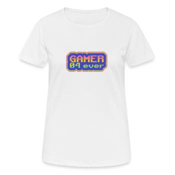 Gamer 04 ever - Frauen T-Shirt atmungsaktiv - Weiß - Vorne - AI Model Female 172 dark (172cm)