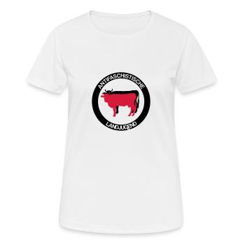 Antifaschistische Landjugend - Frauen T-Shirt atmungsaktiv - Weiß - Vorne - AI Model Female 172 dark (172cm)