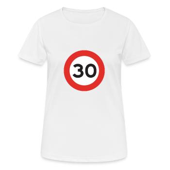 30 mph - T-shirt respirant Femme - blanc - Devant - AI Model Female 172 dark (172cm)
