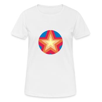 star red - Women's Breathable T-Shirt - white - Front - AI Model Female 172 dark (172cm)