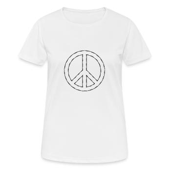 Peace - Frauen T-Shirt atmungsaktiv - Weiß - Vorne - AI Model Female 172 dark (172cm)