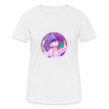 JGA Einhorn mit Sektglas - Team Braut - Frauen T-Shirt atmungsaktiv - Weiß - Vorne - AI Model Female 172 dark (172cm)
