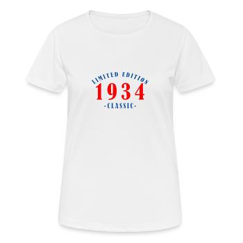1934 Geburtsjahr - Frauen T-Shirt atmungsaktiv - Weiß - Vorne - AI Model Female 172 dark (172cm)