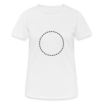 Circle / / dotted line / / cut line - Women's Breathable T-Shirt - white - Front - AI Model Female 172 dark (172cm)