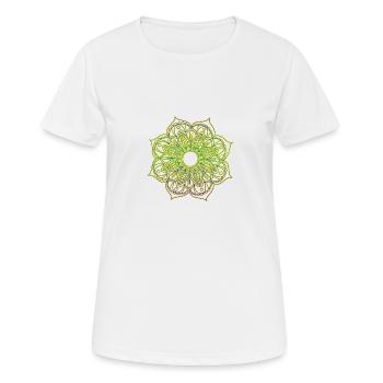 Mandala - Frauen T-Shirt atmungsaktiv - Weiß - Vorne - AI Model Female 172 dark (172cm)