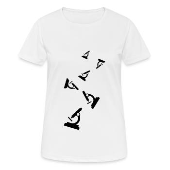 Microscope Icon - Women's Breathable T-Shirt - white - Front - AI Model Female 172 dark (172cm)