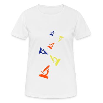 Microscope Icon Symbol - Women's Breathable T-Shirt - white - Front - AI Model Female 172 dark (172cm)