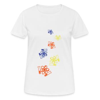 Symbole du tube à essai - T-shirt respirant Femme - blanc - Devant - AI Model Female 172 dark (172cm)