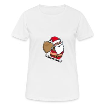 Gros Père Noël avec un sac - T-shirt respirant Femme - blanc - Devant - AI Model Female 172 dark (172cm)