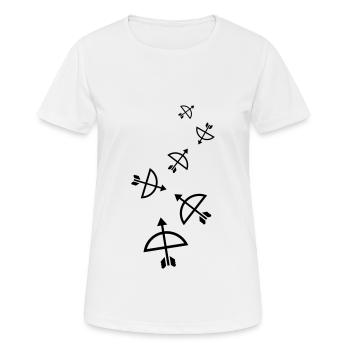 Pfeil und Bogen - Frauen T-Shirt atmungsaktiv - Weiß - Vorne - AI Model Female 172 dark (172cm)