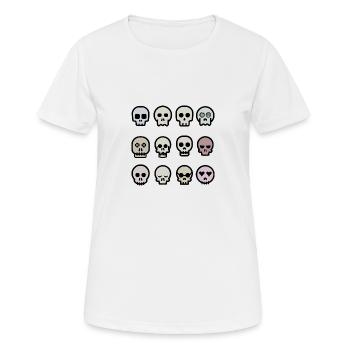 Totenköpfe - Frauen T-Shirt atmungsaktiv - Weiß - Vorne - AI Model Female 172 dark (172cm)