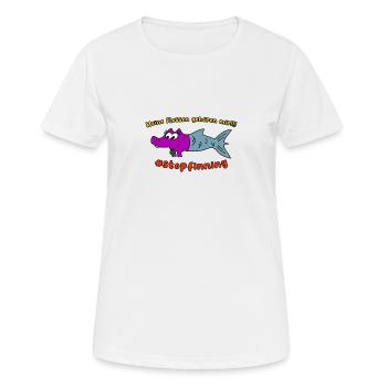 Meine Flossen gehören mir! Stop finning !!! - Frauen T-Shirt atmungsaktiv - Weiß - Vorne - AI Model Female 172 dark (172cm)